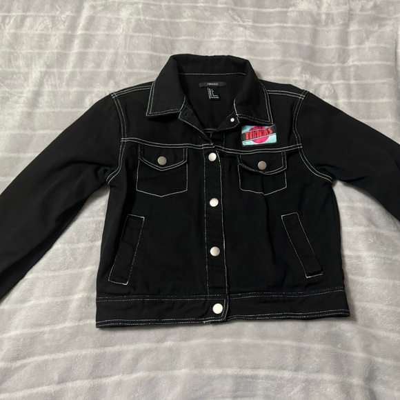 Forever 21 Jackets & Blazers - Forever 21 Thanks Black Jean Jacket Size S